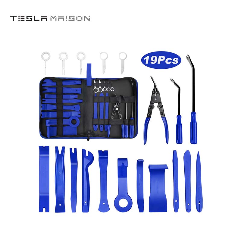 19-Piece Trim Removal Tool Kit For Tesla Interiors And Exterior Demolition -19 PCS BLUE---Tesla Maison