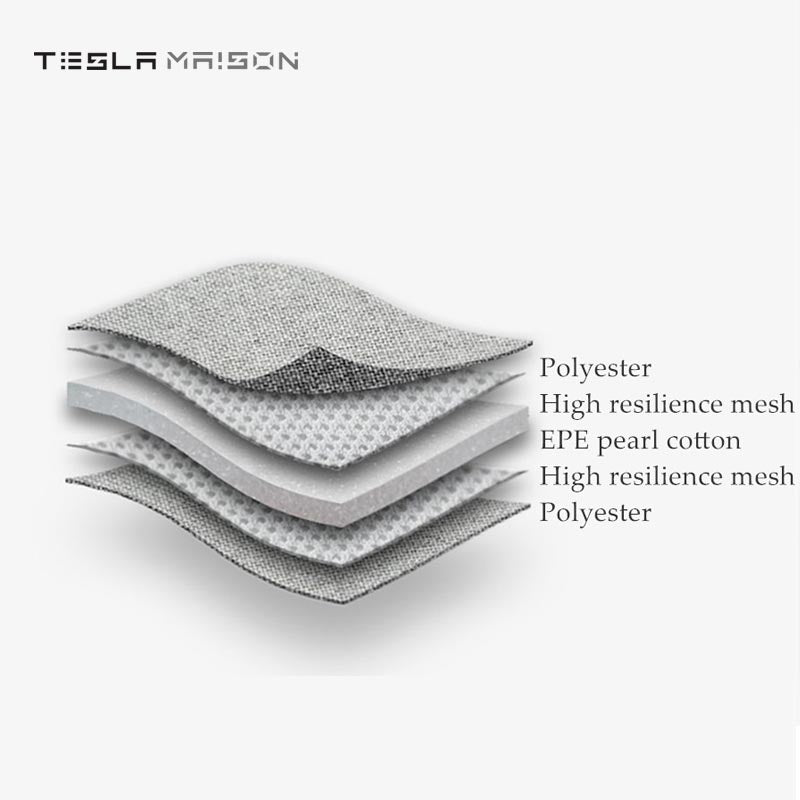 5-Layer Support Car Seat Cover - Ultimate Comfort and Safety for Your Child -Grey---Tesla Maison
