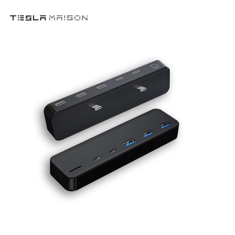 6-in-2 Tesla Model 3 Y USB Hub with Fast Charging - 27W Output