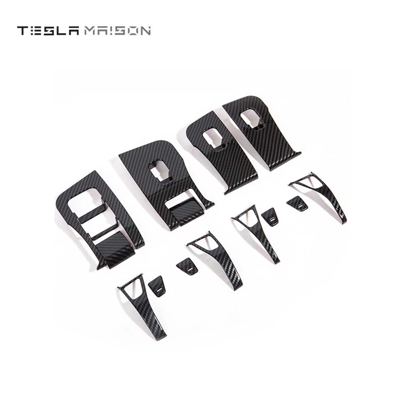 Carbon Fiber Window Lifter Switch Buttons for Tesla Model 3/Y - 14PCS -14pcs 2017-2020---Tesla Maison