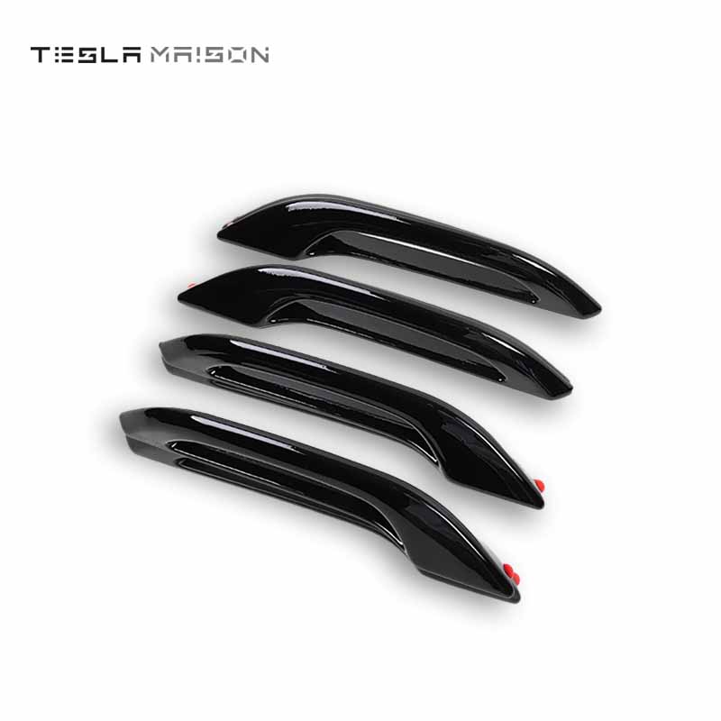 Door Handles for Tesla Model 3 and Model Y 2017-2023 - ( 4 Pieces ) -4pcs Bright black---Tesla Maison