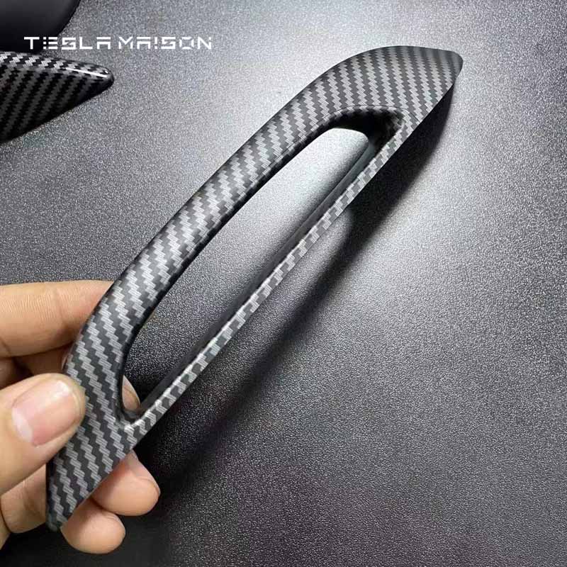 Door Handles for Tesla Model 3 and Model Y 2017-2023 - ( 4 Pieces ) -4pcs Matte carbon---Tesla Maison
