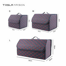 Load image into Gallery viewer, Multipurpose Collapsible Car Trunk Storage Organizer - Brown With Beige Stitching -Small---Tesla Maison