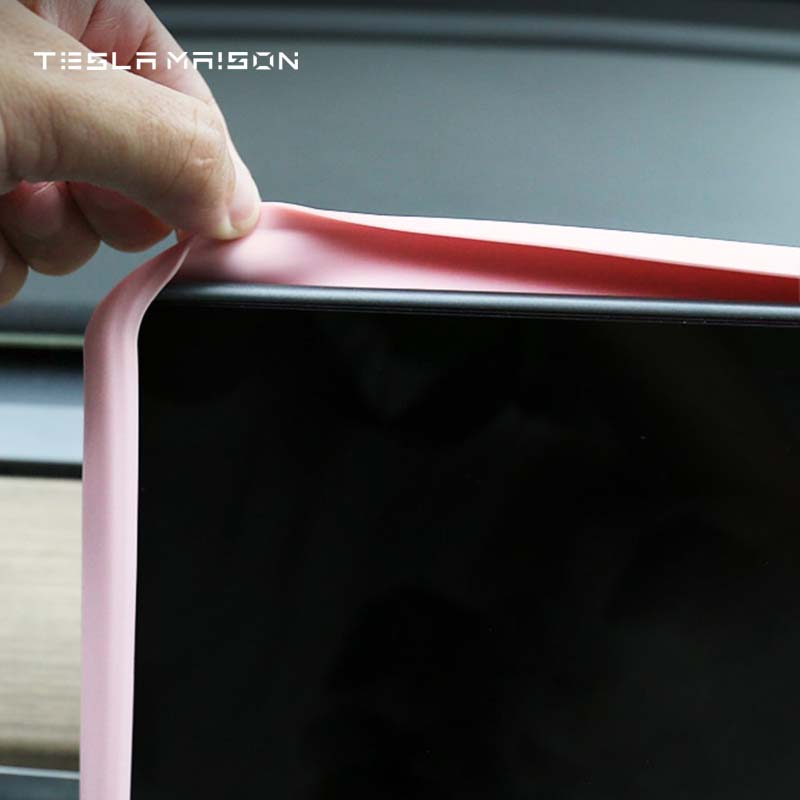 Silicone Central Screen Frame Protector for Tesla Model 3 & Tesla Model Y -Pink-Tesla Model 3 & Tesla Model Y--Tesla Maison