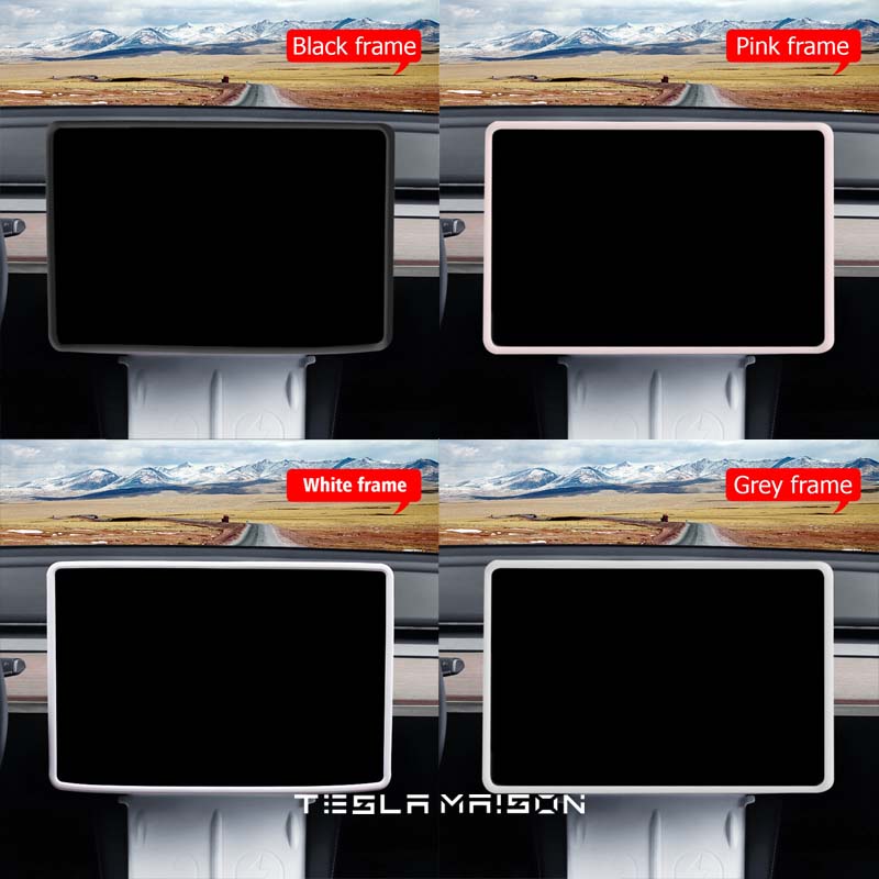 Silicone Central Screen Frame Protector for Tesla Model 3 & Tesla Model Y -Pink-Tesla Model 3 & Tesla Model Y--Tesla Maison