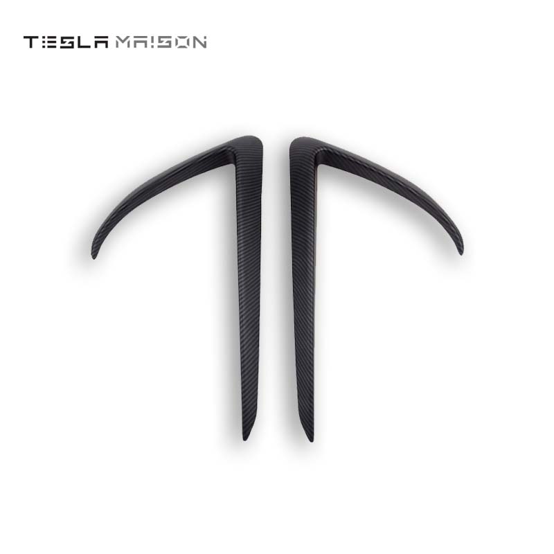 Tesla Model 3 ( 2017-2021 ) Front Blade Trim Sticker -Matte Carbon---Tesla Maison