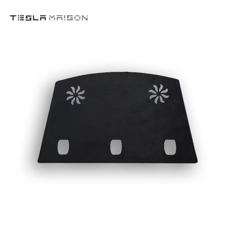 Tesla Model 3 2017-2022 Flannel Rear Dashboard Cover -Black-Tesla Model 3 (2021-2022)--Tesla Maison