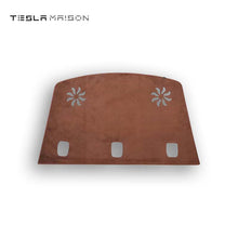 Load image into Gallery viewer, Tesla Model 3 2017-2022 Flannel Rear Dashboard Cover -Brown-Tesla Model 3 (2021-2022)--Tesla Maison