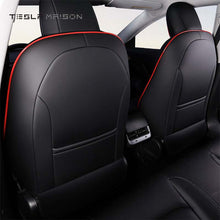 Load image into Gallery viewer, Tesla Model 3 (2017-2022) Nappa Leather Seat Covers -Black-Full Surround-Tesla Model 3 (2017-2022)-Tesla Maison