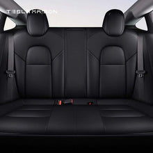 Load image into Gallery viewer, Tesla Model 3 (2017-2022) Nappa Leather Seat Covers -Black-Full Surround-Tesla Model 3 (2017-2022)-Tesla Maison
