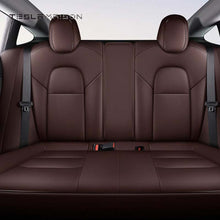 Load image into Gallery viewer, Tesla Model 3 (2017-2022) Nappa Leather Seat Covers -Brown-Full Surround-Tesla Model 3 (2017-2022)-Tesla Maison
