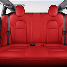 Load image into Gallery viewer, Tesla Model 3 (2017-2022) Nappa Leather Seat Covers -Red-Full Surround-Tesla Model 3 (2017-2022)-Tesla Maison