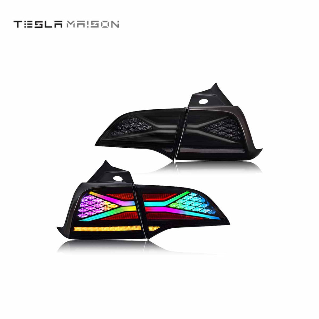 Tesla Model 3 (2017-2022) & Tesla Model Y (2020-2022) RGB TailLights DRL Animation -Tesla Model 3 (2017-2022) & Tesla Model Y(2020-2022)-American version--Tesla Maison