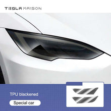 Load image into Gallery viewer, Tesla Model 3 2017-2022 TPU Headlight Tint Film Sheet Sticker -Blackened-Tesla Model 3 2017-2022--Tesla Maison