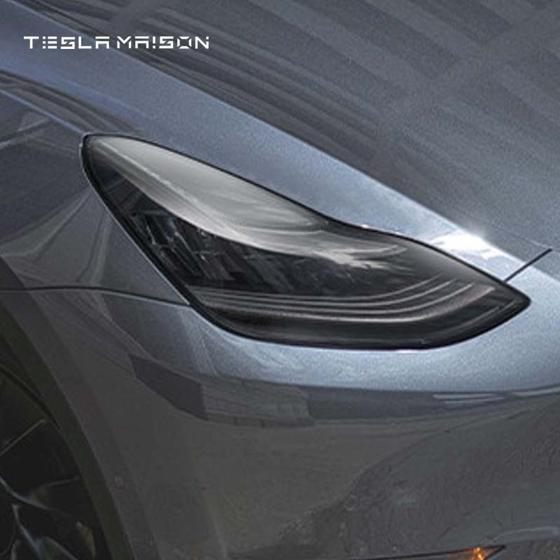 Tesla Model 3 2017-2022 TPU Headlight Tint Film Sheet Sticker -Light Black-Tesla Model 3 2017-2022--Tesla Maison