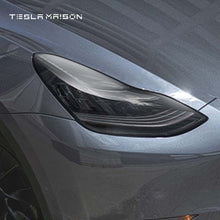 Load image into Gallery viewer, Tesla Model 3 2017-2022 TPU Headlight Tint Film Sheet Sticker -Light Black-Tesla Model 3 2017-2022--Tesla Maison