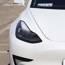 Load image into Gallery viewer, Tesla Model 3 2017-2022 TPU Headlight Tint Film Sheet Sticker -Light Control Black-Tesla Model 3 2017-2022--Tesla Maison