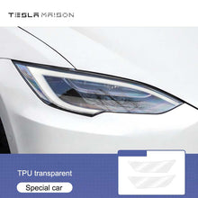 Load image into Gallery viewer, Tesla Model 3 2017-2022 TPU Headlight Tint Film Sheet Sticker -Transparent-Tesla Model 3 2017-2022--Tesla Maison