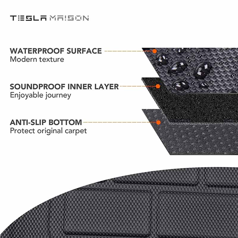 Tesla Model 3 2017-2023 XPE All Weather Floor & Trunk Mats -8pcs Mats Kit - Left Hand Drive-Tesla Model 3 (2017 - 2023)--Tesla Maison