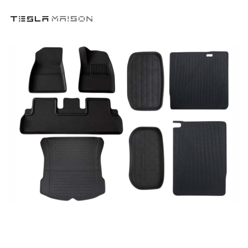 Tesla Model 3 2017-2023 XPE All Weather Floor & Trunk Mats -8pcs Mats Kit - Right Hand Drive-Tesla Model 3 (2017 - 2023)--Tesla Maison