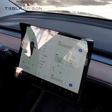 Load image into Gallery viewer, Tesla Model 3 and Model Y Central Console Screen Sunshade Frame -Glossy carbon---Tesla Maison