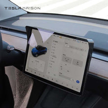 Load image into Gallery viewer, Tesla Model 3 and Model Y Central Console Screen Sunshade Frame -Glossy carbon---Tesla Maison