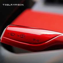 Load image into Gallery viewer, Tesla Model 3 and Model Y Gear Shift Lever Wiper Column Cover -Gloss Carbon Black---Tesla Maison