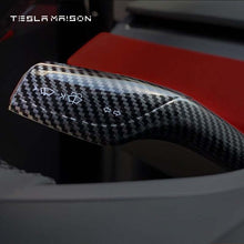 Load image into Gallery viewer, Tesla Model 3 and Model Y Gear Shift Lever Wiper Column Cover -Gloss Carbon Black---Tesla Maison