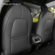 Load image into Gallery viewer, Tesla Model 3 and Model Y Leather Back Seat Kick Protectors Covers -Black-2pcs / 1 Set--Tesla Maison