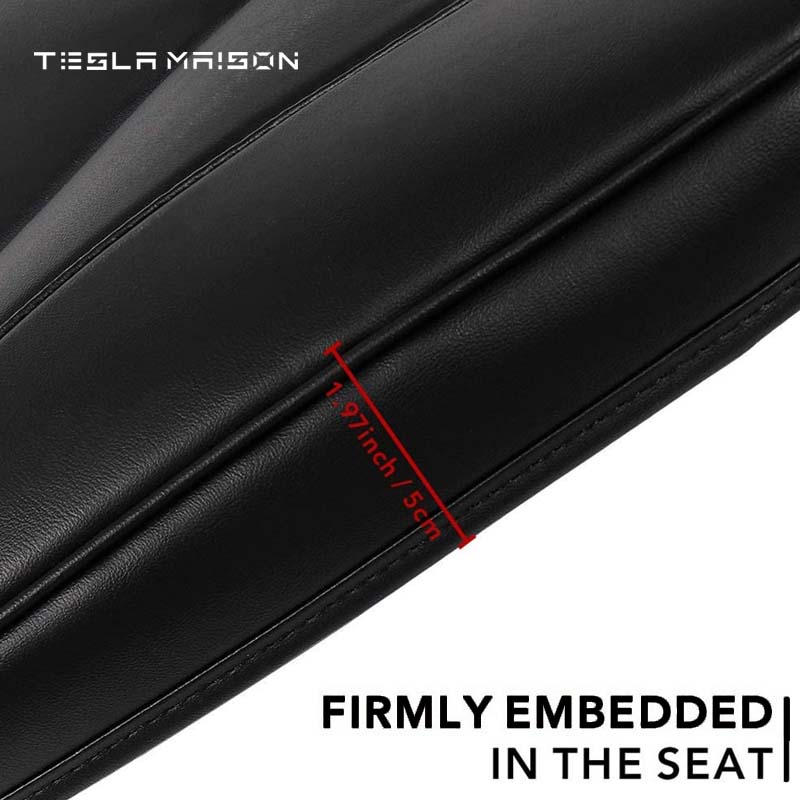 Tesla Model 3 and Model Y Leather Back Seat Kick Protectors Covers -White-2pcs / 1 Set--Tesla Maison