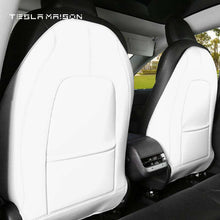 Load image into Gallery viewer, Tesla Model 3 and Model Y Leather Back Seat Kick Protectors Covers -White-2pcs / 1 Set--Tesla Maison