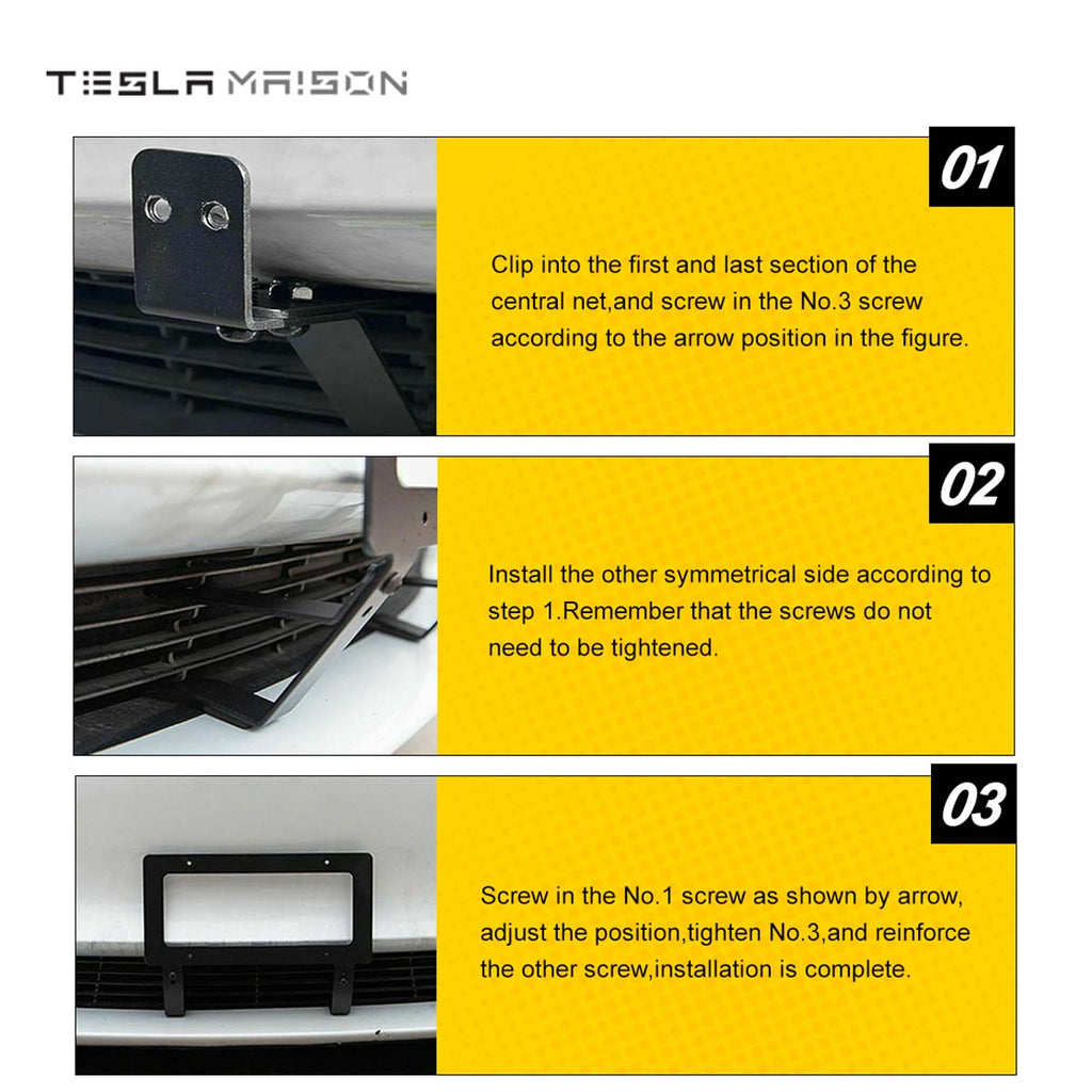 Tesla Model 3 License Plate Frame - Sleek & Durable Front Holder -Red---Tesla Maison