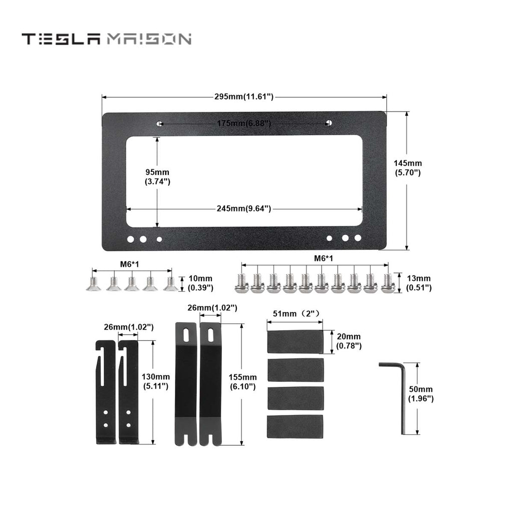 Tesla Model 3 License Plate Frame - Sleek & Durable Front Holder -Red---Tesla Maison