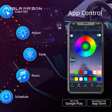 Load image into Gallery viewer, Tesla Model 3 &amp; Model Y Interior Ambient LED Strip Lights with App Controller -Set C---Tesla Maison