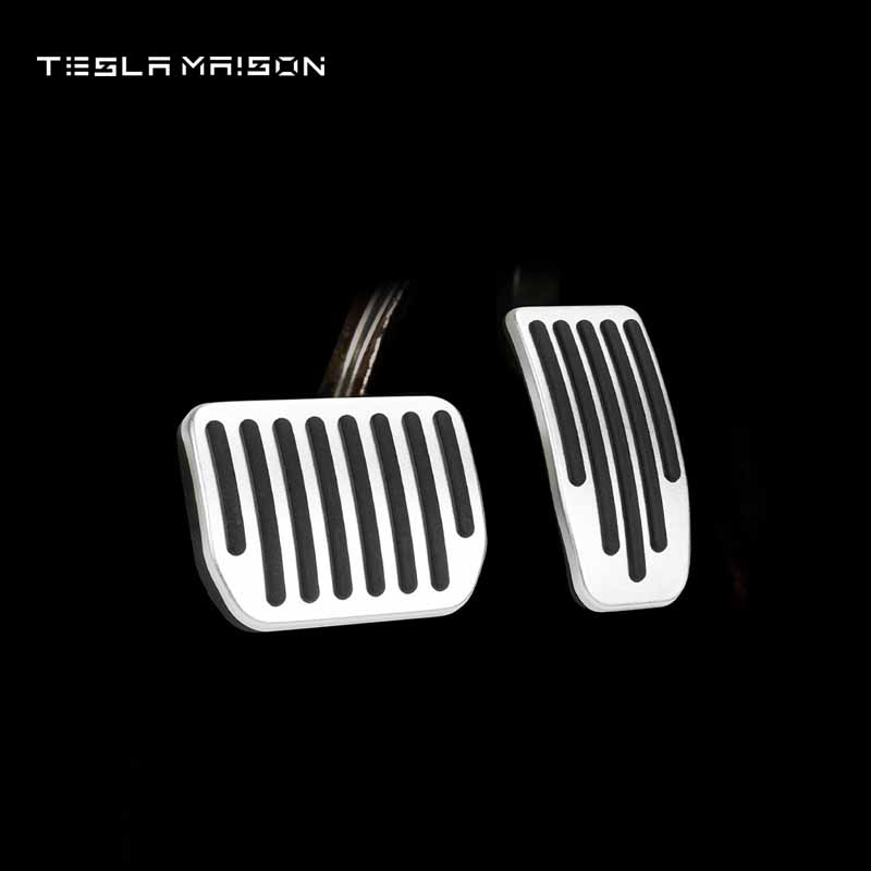Tesla Model 3 & Tesla Model Y (2022-2023) Foot Pedal Pads Covers -Silver-Tesla Model 3 & Tesla Model Y 2022 - 2023--Tesla Maison
