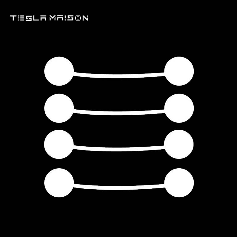 Tesla Model 3 & Tesla Model Y Baymax Seat Headrest Stickers -White-4pcs--Tesla Maison