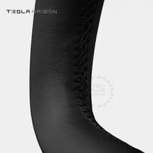 Load image into Gallery viewer, Tesla Model 3 Yoke Steering Wheel Black Leather Gloss Carbon Full Panel -Yes （ +$69.00 ）-With ( +$50.00 )-One Side-Tesla Maison