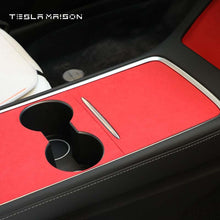 Load image into Gallery viewer, Tesla Model 3/Y 2021- 2022 Premium Suede Center Console Trim Wrap -Black---Tesla Maison