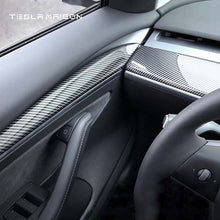 Load image into Gallery viewer, Tesla Model 3/Y Dashboard &amp; Door Trim Cover Set -Glossy Carbon 4pcs---Tesla Maison