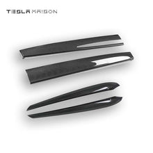 Load image into Gallery viewer, Tesla Model 3/Y Dashboard &amp; Door Trim Cover Set -Glossy Carbon 4pcs---Tesla Maison