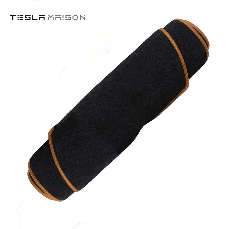 Tesla Model S 2013 - 2022 Polyester Front Dashboard Cover -Brown Edge-Left Hand Drive--Tesla Maison