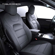 Load image into Gallery viewer, Tesla Model S Premium Nappa Leather Seat Cover -Black-Tesla Model S Full Surround Seat Covers-7 Seats-Tesla Maison