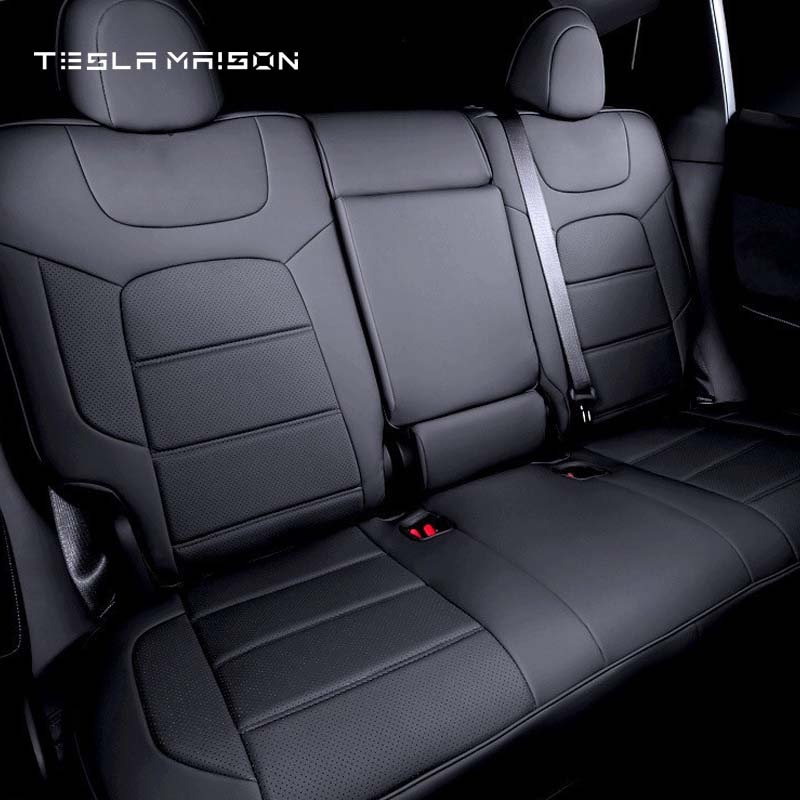 Tesla Model S Premium Nappa Leather Seat Cover -Black-Tesla Model S Full Surround Seat Covers-7 Seats-Tesla Maison