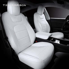 Load image into Gallery viewer, Tesla Model S Premium Nappa Leather Seat Cover -White-Tesla Model S Full Surround Seat Covers-7 Seats-Tesla Maison