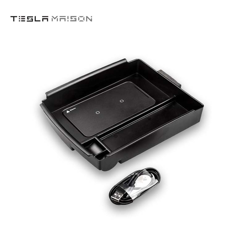 Tesla Model S/X 2016-2020 Console Organizer With Wireless Charger ----Tesla Maison