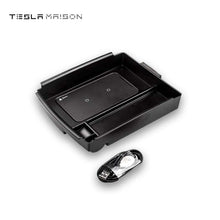 Load image into Gallery viewer, Tesla Model S/X 2016-2020 Console Organizer With Wireless Charger ----Tesla Maison