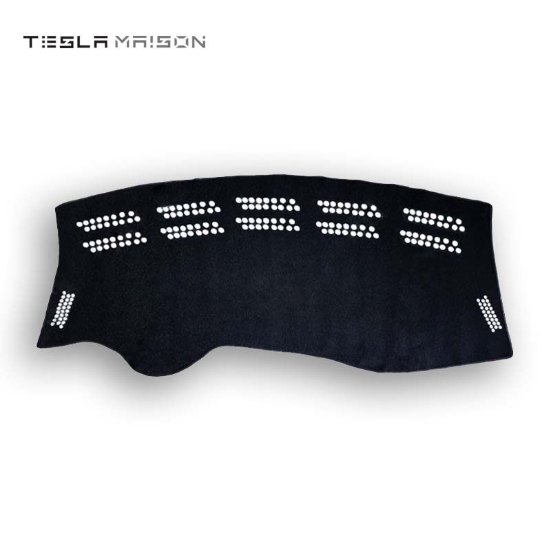 Tesla Model X 2016 - 2022 Polyester Front Dashboard Cover -Black Edge-Left Hand Drive--Tesla Maison