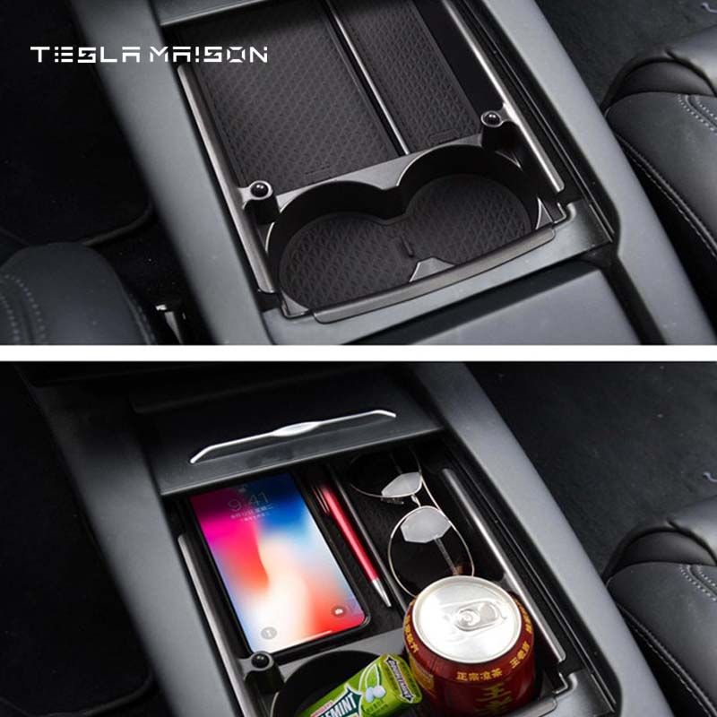 Tesla Model X/S Console Storage Organizer With Cup Holders ----Tesla Maison