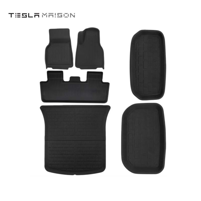 Tesla Model Y 2019-2023 XPE All Weather Floor & Trunk Mats -6pcs Mats Kit - Right Hand Drive-Tesla Model Y (2019-2023)--Tesla Maison