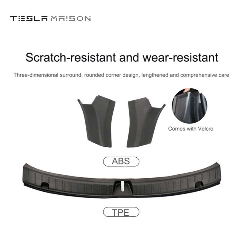 Tesla Model Y 2020-2022 Rear Trunk Sill Plate TPE Rubber Protector -Two Sides-Tesla Model Y 2020-2022--Tesla Maison